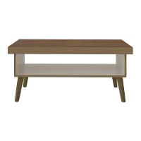 Mesa De Centro Retrô 91Cm Com Nicho Multimóveis Cr45149 Pinho/Off White Pinho/Off White - 2