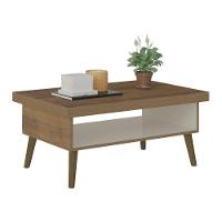 Mesa De Centro Retrô 91Cm Com Nicho Multimóveis Cr45149 Pinho/Off White Pinho/Off White - 6