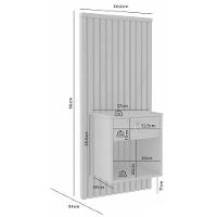 Cabeceira Sonhar Ripada Com Mesa Cinamomo Jcm Movelaria