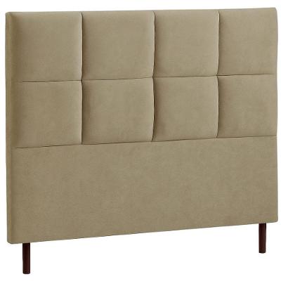 Cabeceira Estofada Casal Espanha Veludo Cappuccino 140 Cm