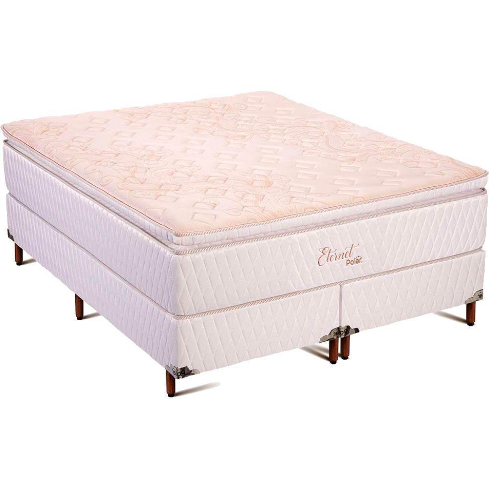 Conjunto Colchão Box Queen Molas Ensacadas Eternet Polar - 1