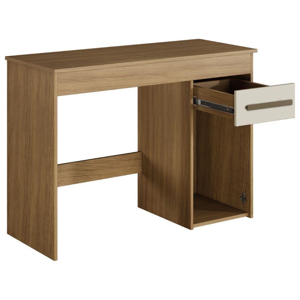 Escrivaninha Atenas 1 Porta 1 Gaveta Cinamomo Off White Arte Móveis - 4
