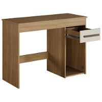 Escrivaninha Atenas 1 Porta 1 Gaveta Cinamomo Off White Arte Móveis