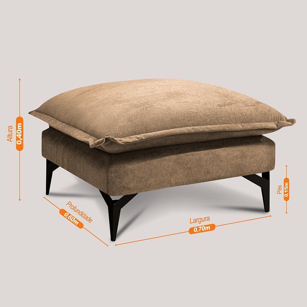 Chaise Modular Boma. 60x70x40cm Boucle Sofá Inbox Caramelo. - 2