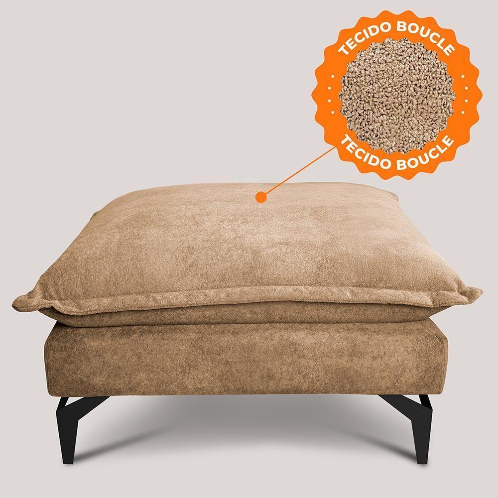 Chaise Modular Boma. 60x70x40cm Boucle Sofá Inbox Caramelo. - 4