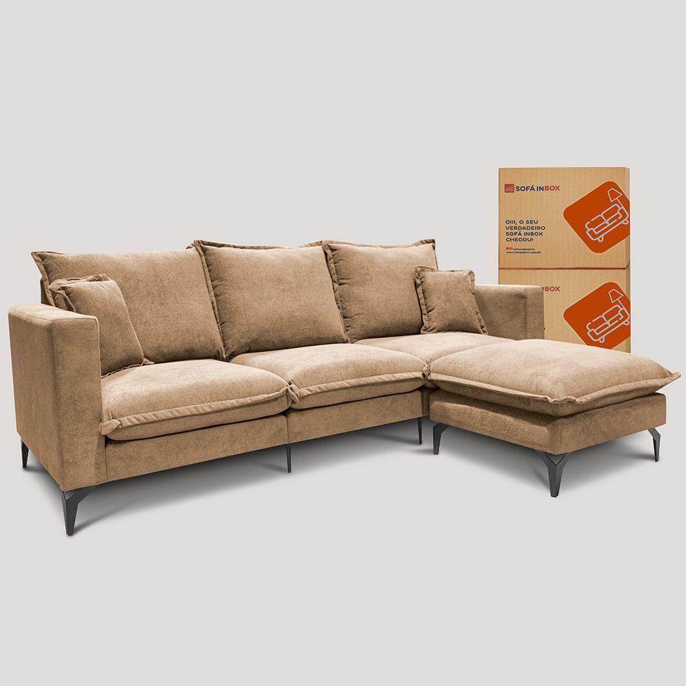 Chaise Modular Boma. 60x70x40cm Boucle Sofá Inbox Caramelo. - 6