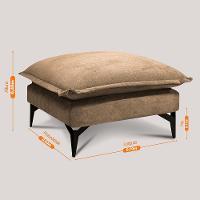 Chaise Modular Boma. 60x70x40cm Boucle Sofá Inbox Caramelo. - 2