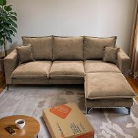 Chaise Modular Boma. 60x70x40cm Boucle Sofá Inbox Caramelo. - 5