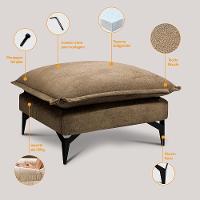 Chaise Modular Boma. 60x70x40cm Boucle Sofá Inbox Caramelo. - 7