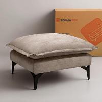Chaise Modular Boma. 60x70x40cm Boucle Sofá Inbox Bege Claro - 1