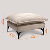Chaise Modular Boma. 60x70x40cm Boucle Sofá Inbox Bege Claro - 2