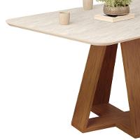 Mesa Jantar Retangular 120x90 Cm Sem Vidro Kiara Freijo Quartzo Dj Moveis Freijo Quartzo