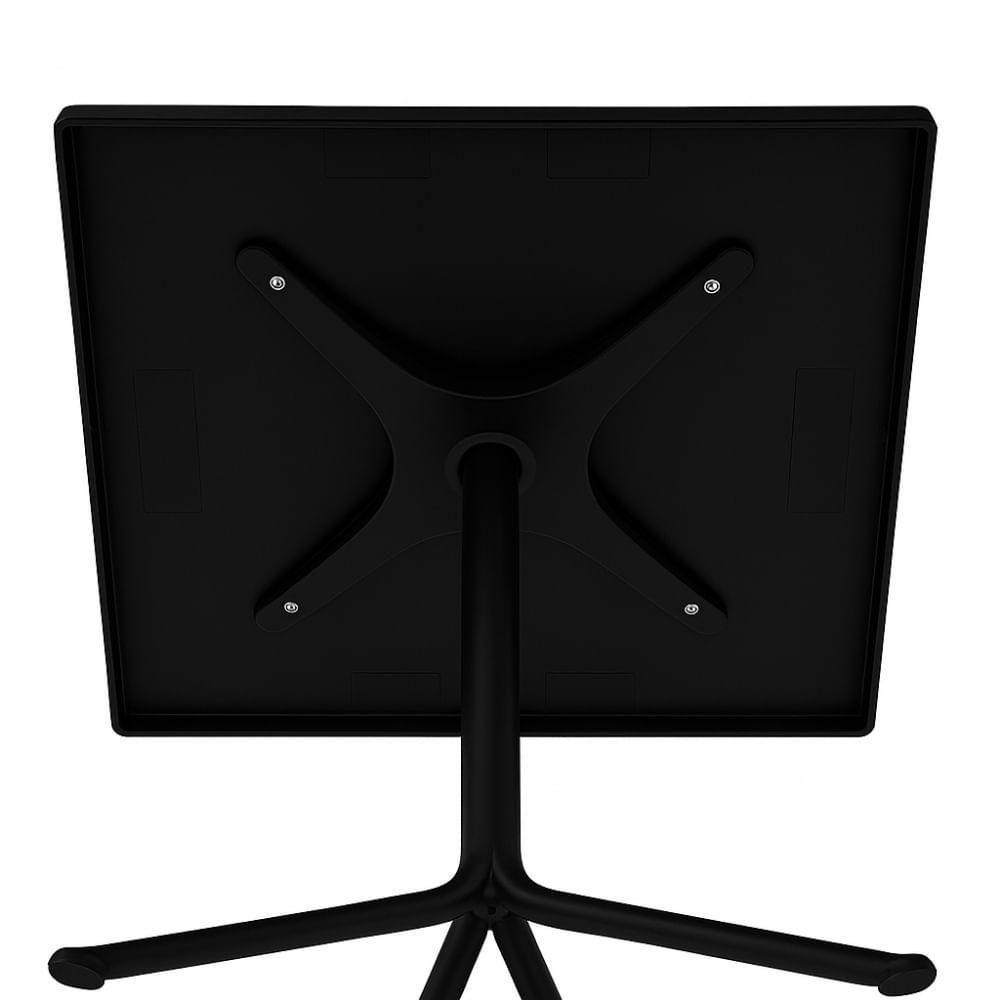 Mesa Quadrada Bossa Rivatti 75cm Pp Preto-aço Preto - 2