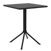Mesa Quadrada Bossa Rivatti 75cm Pp Preto-aço Preto - 1