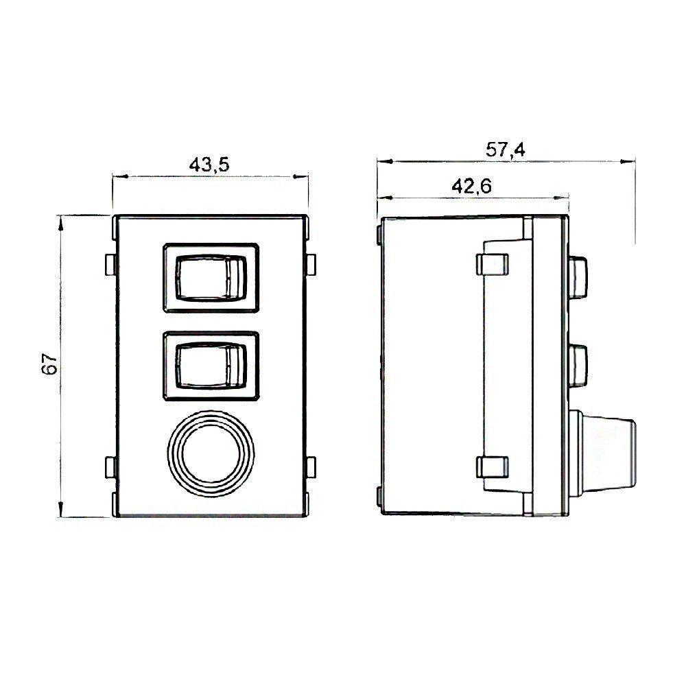 Módulo Controle De Ventilador Margirius Sleek Com Dimmer Branco Bivolt - 2