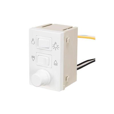 Módulo Controle De Ventilador Margirius Sleek Com Dimmer Branco Bivolt