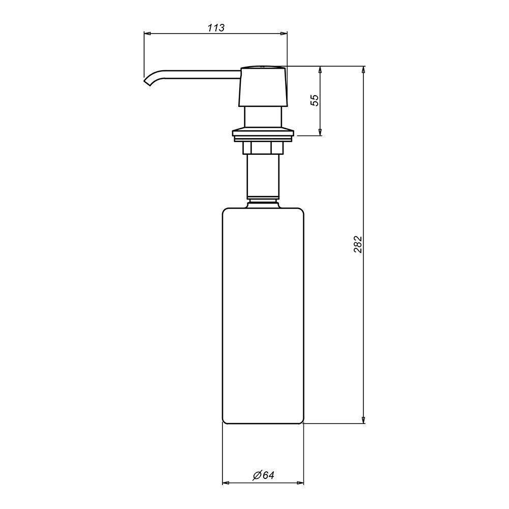 Dosador De Sabão Meber 27188.0 Cromado Com Recipiente Plástico - 3