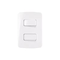 Interruptor Simples Duplo Margirius B3 10a Com Placa 4x2 Branco - 1