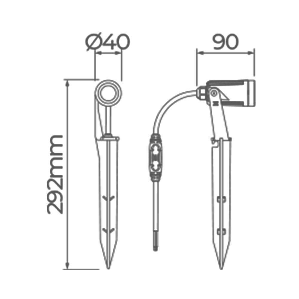 Espeto Para Jardim Stella S.ground Led 3w Bivolt Preto 3000k - Luz Amarela - 4