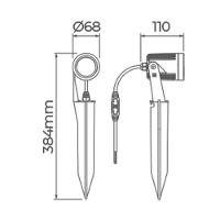 Espeto Para Jardim Stella S.ground Led 11,5w Bivolt Preto 3000k - Luz Amarela - 4