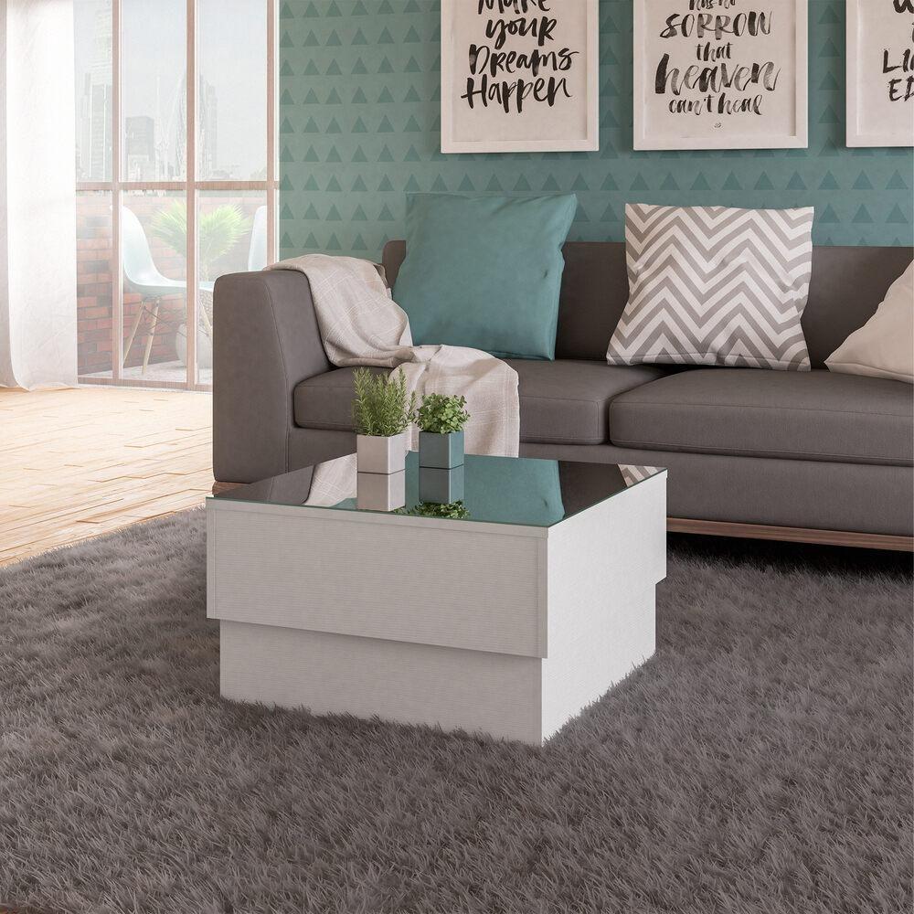 Mesa De Centro 60Cm Com Espelho Multimóveis Cr45151 Branca Branco - 1