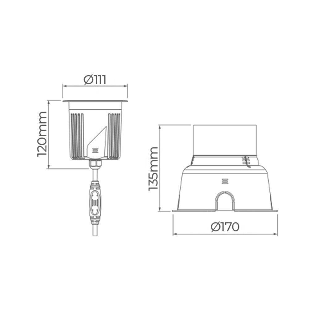 Embutido De Solo Led Stella S.ground 18,5w Com Caixa De Instalação Bivolt Preto 3000k Luz Amarela - 5
