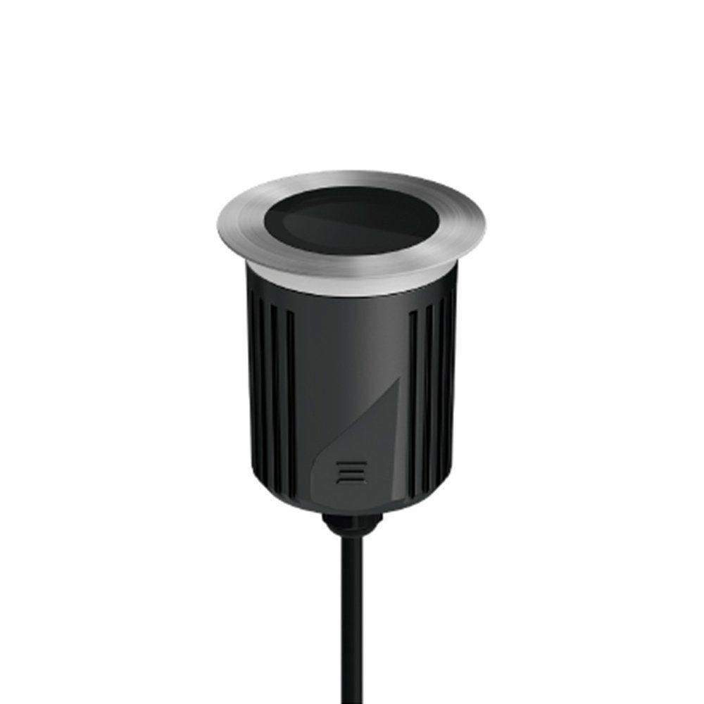 Embutido De Solo Led Stella S.ground 11,5w Com Caixa De Instalação Bivolt Inox 3000k Luz Amarela - 1
