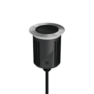 Embutido De Solo Led Stella S.ground 11,5w Com Caixa De Instalação Bivolt Inox 3000k Luz Amarela