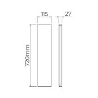 Arandela Stella Reflex Led 72cm Ip65 20w Bivolt Branco - 3000k - Luz Amarela - 4
