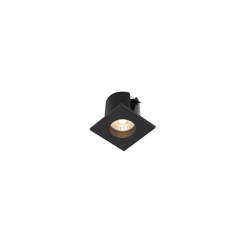 Spot De Embutir Para Móvel Stella Mini Móbili Quadrado Led Alto Irc 90 1,5w Bivolt Preto - 2700k - Luz Amarela - 1