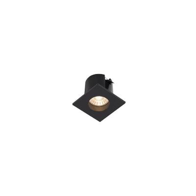 Spot De Embutir Para Móvel Stella Mini Móbili Quadrado Led Alto Irc 90 1,5w Bivolt Preto - 2700k - Luz Amarela