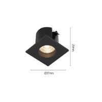 Spot De Embutir Para Móvel Stella Mini Móbili Quadrado Led Alto Irc 90 1,5w Bivolt Preto - 3000k - Luz Amarela - 4