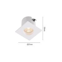 Spot De Embutir Para Móvel Stella Mini Móbili Quadrado Led Alto Irc 90 1,5w Bivolt Branco - 3000k - Luz Amarela - 4