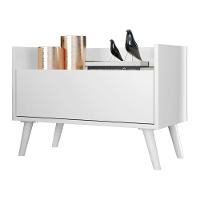 Mesa De Cabeceira 60Cm Retrô Multimóveis V3627 Branca Branco - 1