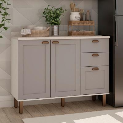 Balcão De Cozinha Genialflex Iluminata 120cm S-tampo Bco Fdi