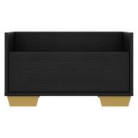 Mesa De Cabeceira 60Cm Multimóveis V3628 Preta/Natural Preto/Natural - 2