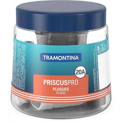 Plugue Fêmea 2p+t 20a 250v~ Cores Preto E Branco - Emb. Pote Pequeno