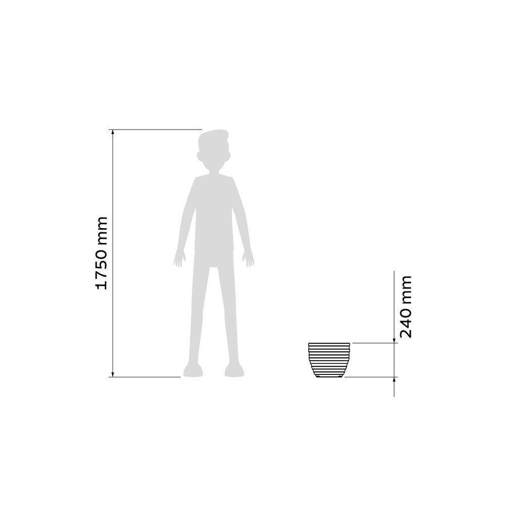 Vaso Tramontina Inca 24 Cm Em Polietileno Grafite - 4