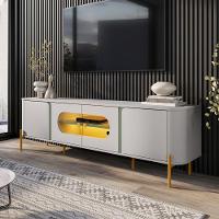 Rack Bancada Tv 75 Pol Organico 180 Cm Juquehy Off White Pistache Bechara Off White Pistache - 7