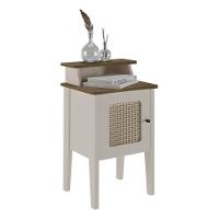 Mesa Lateral 43Cm Com 1 Porta Multimóveis Cr45125 Off White/Pinho Off White/Pinho - 5
