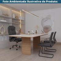 Cadeira Escritório Giratória Presidente Melbourne Fratini Revestida Em Pu Preto Base Cromada Rodízio - 6