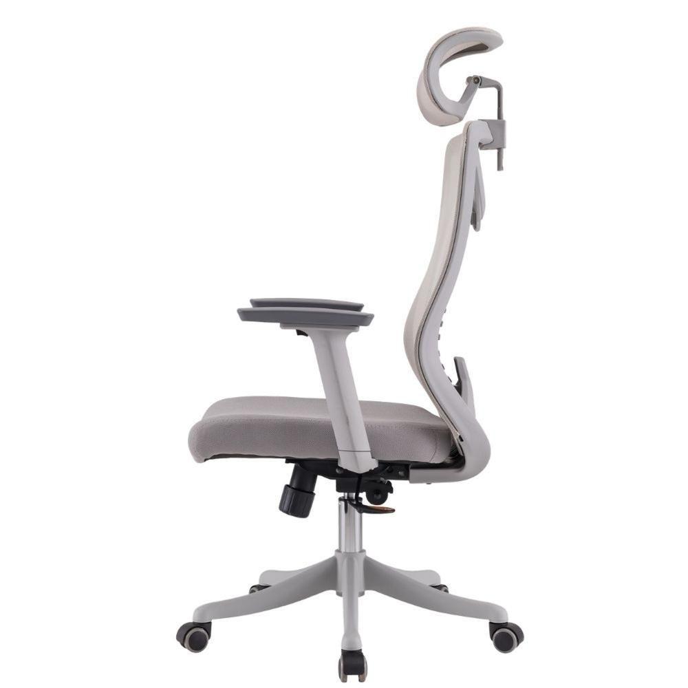 Cadeira Escritório Nr-17 Giratória Presidente Vancouver Fratini Tela Mesh Cinza Base Rodízio Cinza - 3