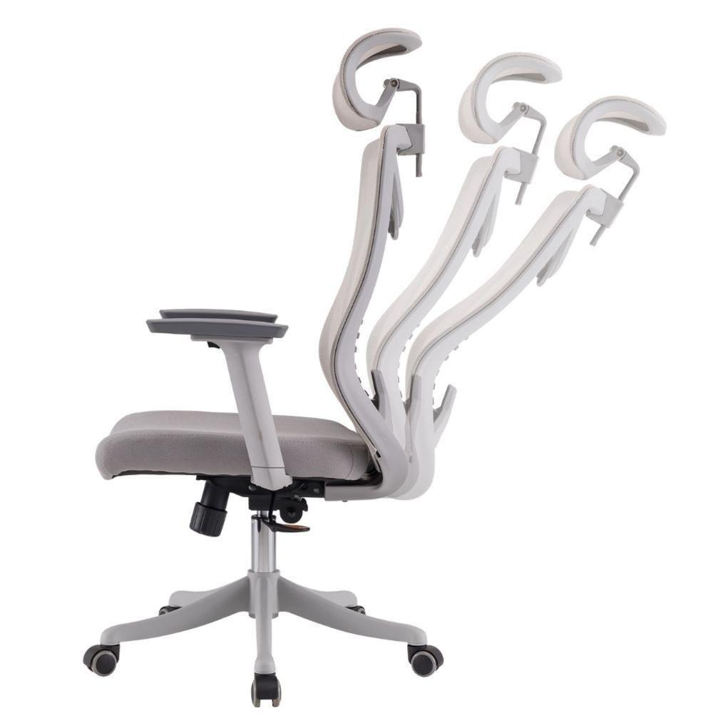 Cadeira Escritório Nr-17 Giratória Presidente Vancouver Fratini Tela Mesh Cinza Base Rodízio Cinza - 4