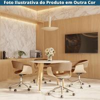 Cadeira Giratória Turim Nicole Fratini Madeira Multilaminada Revestida Pu Preto Base Rodízio - 8