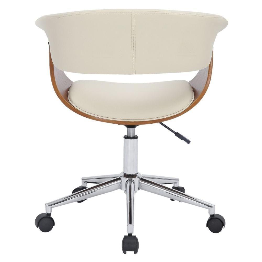 Cadeira Giratória Turim Nicole Fratini Madeira Multilaminada Revestida Pu Nude Base Rodízio - 4