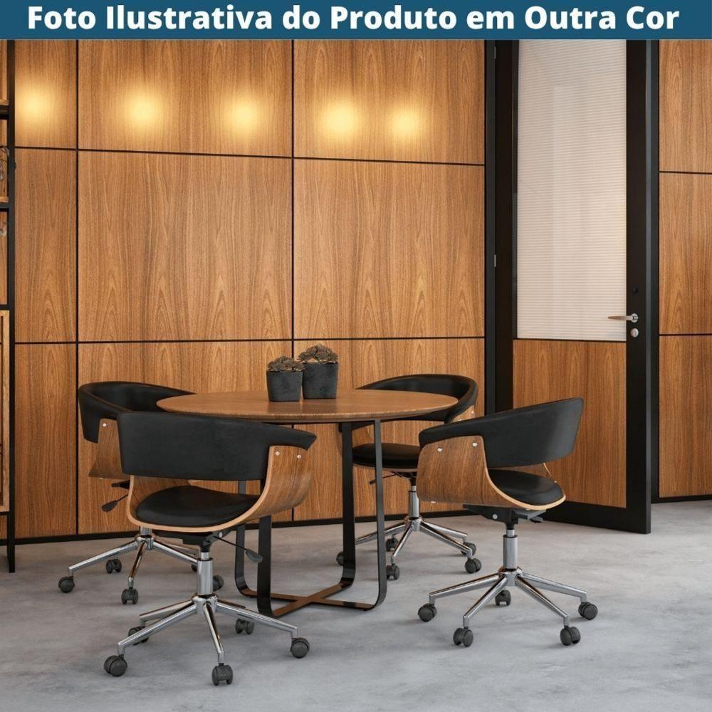 Cadeira Giratória Turim Nicole Fratini Madeira Multilaminada Revestida Pu Nude Base Rodízio - 8