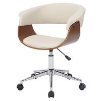 Cadeira Giratória Turim Nicole Fratini Madeira Multilaminada Revestida Pu Nude Base Rodízio - 1