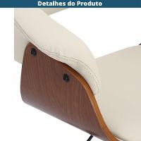 Cadeira Giratória Turim Nicole Fratini Madeira Multilaminada Revestida Pu Nude Base Rodízio - 6