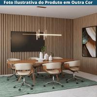 Cadeira Giratória Turim Nicole Fratini Madeira Multilaminada Revestida Pu Caramelo Base Rodízio - 9