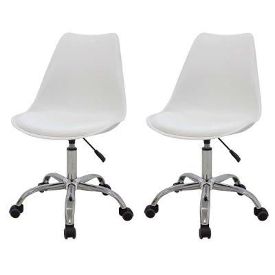 Kit 2 Cadeiras Office Luísa Rivatti Pp Branco Rodízio